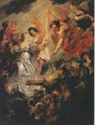 Peter Paul Rubens The Queen's Reconciliation with Her Son (mk05) oil on canvas